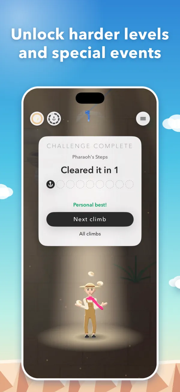 Unlock harder levels and special events